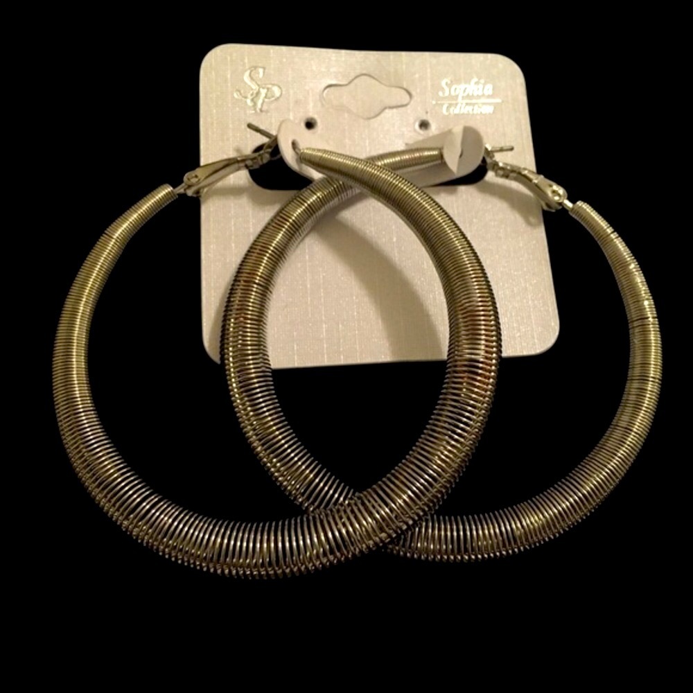 Vintage Metal Hoop Earrings